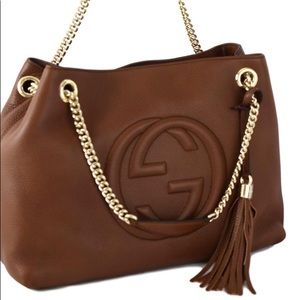 Gucci Brown Leather Soho Shoulder Bag